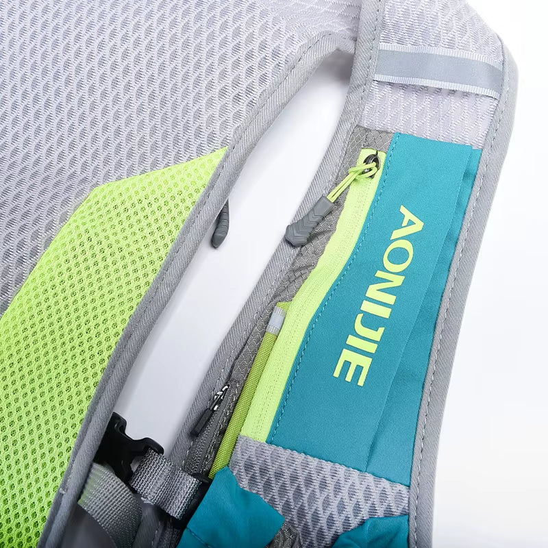 AONIJIE 2020 Running Marathon Hydration Nylon 5.5L Outdoor Running Bags Hiking Backpack Vest Marathon Cycling Backpack Green250G