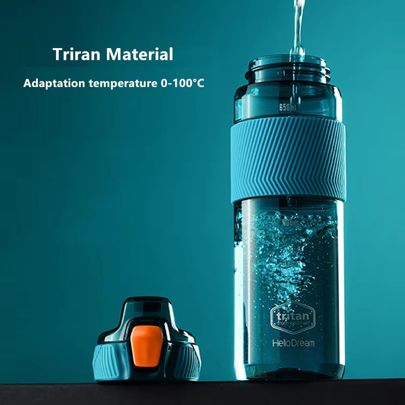 750Ml Tritan Material Water Bottle with Straw Eco-Friendly Durable Gym Fitness Outdoor Sport Shaker Drink Bottle