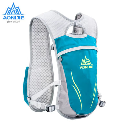 AONIJIE 2020 Running Marathon Hydration Nylon 5.5L Outdoor Running Bags Hiking Backpack Vest Marathon Cycling Backpack Green250G