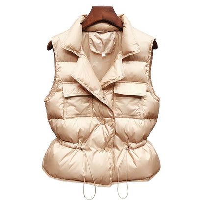 2024 New Ultra Light down Vest Women Short Vest Windproof Lightweight Warm Waistcoat Female White Duck down down Coat Sleeveless