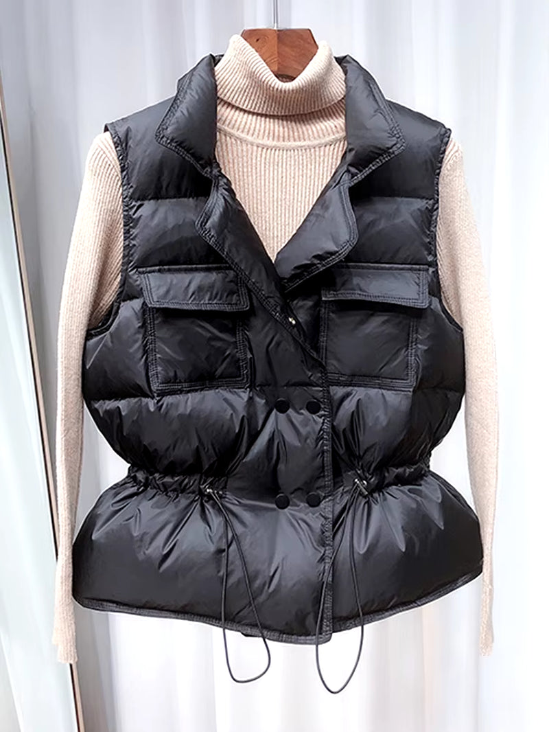 2024 New Ultra Light down Vest Women Short Vest Windproof Lightweight Warm Waistcoat Female White Duck down down Coat Sleeveless